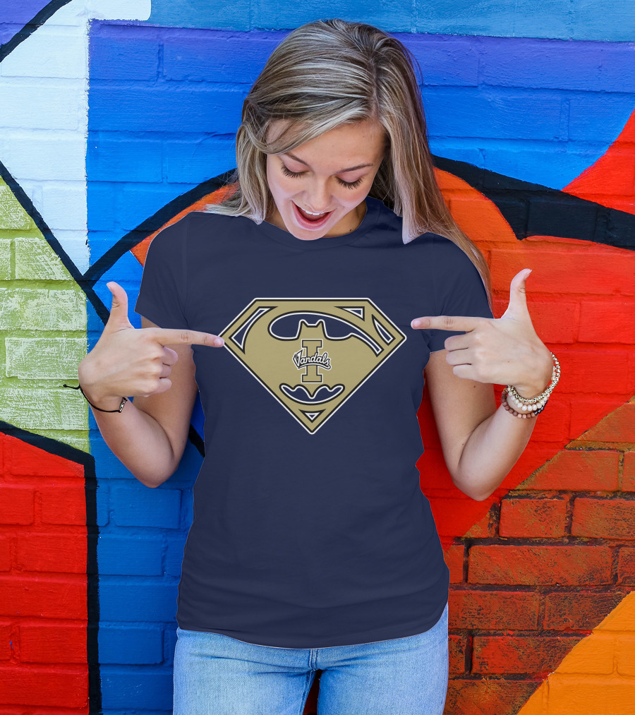 Superman Batman Logo Mashup Idaho Vandals '67 T-Shirt