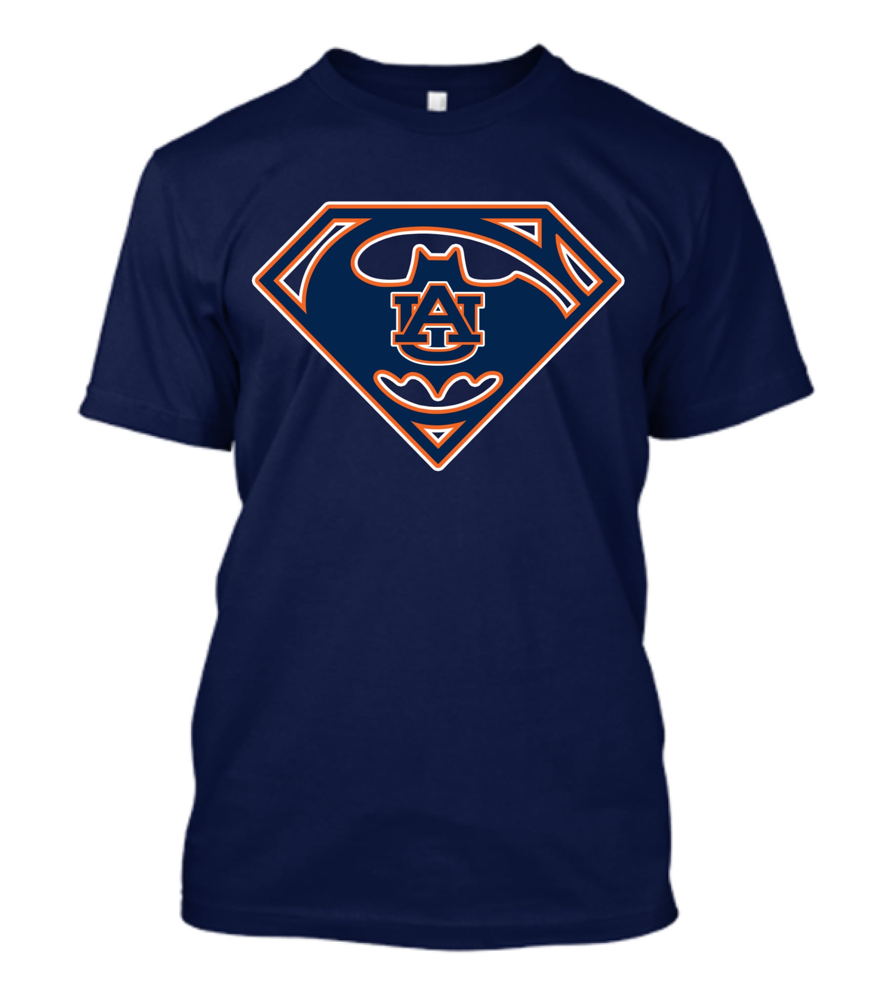 Auburn Tigers Logo Blended With Superhero Bat Symbol 1994 T-Shirt
