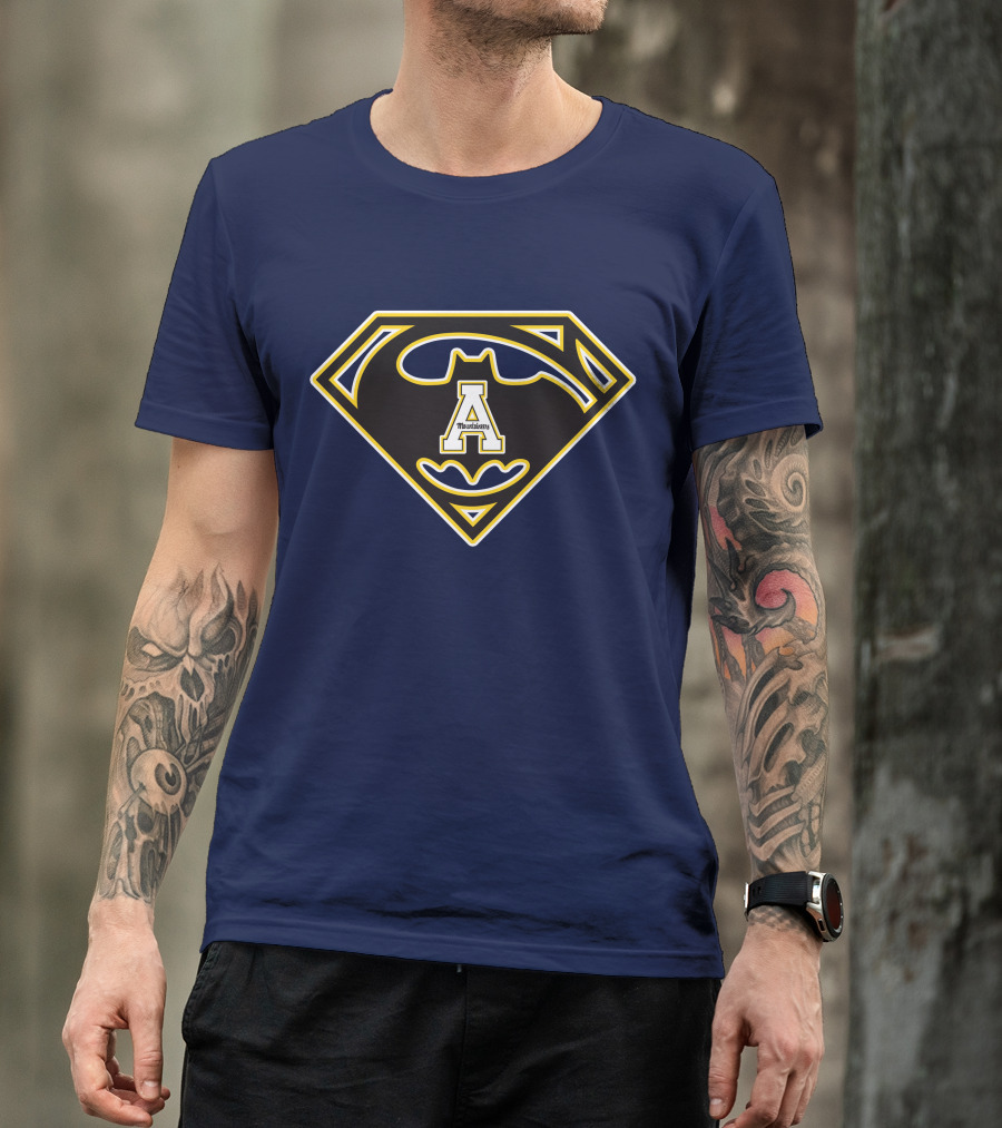 Appalachian State Mountaineers Batman Superman T-Shirt