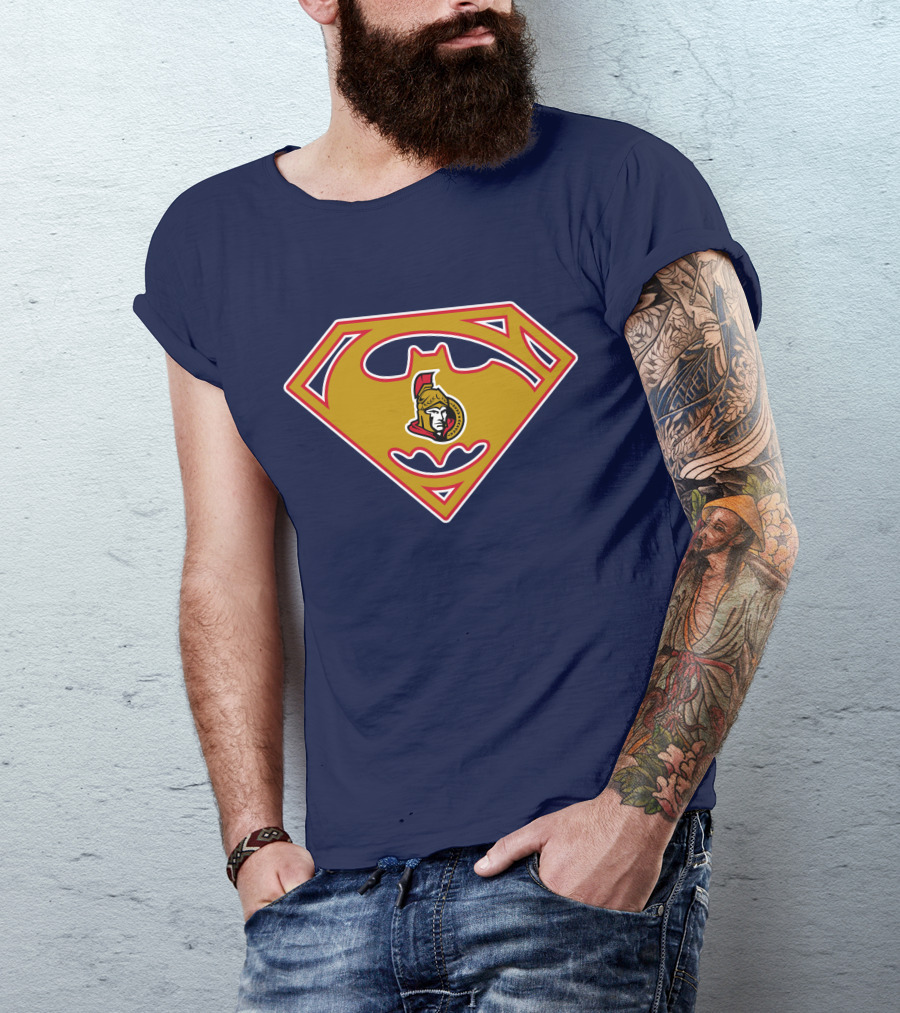 Ottawa Senators Superhero Logo Fusion T-Shirt