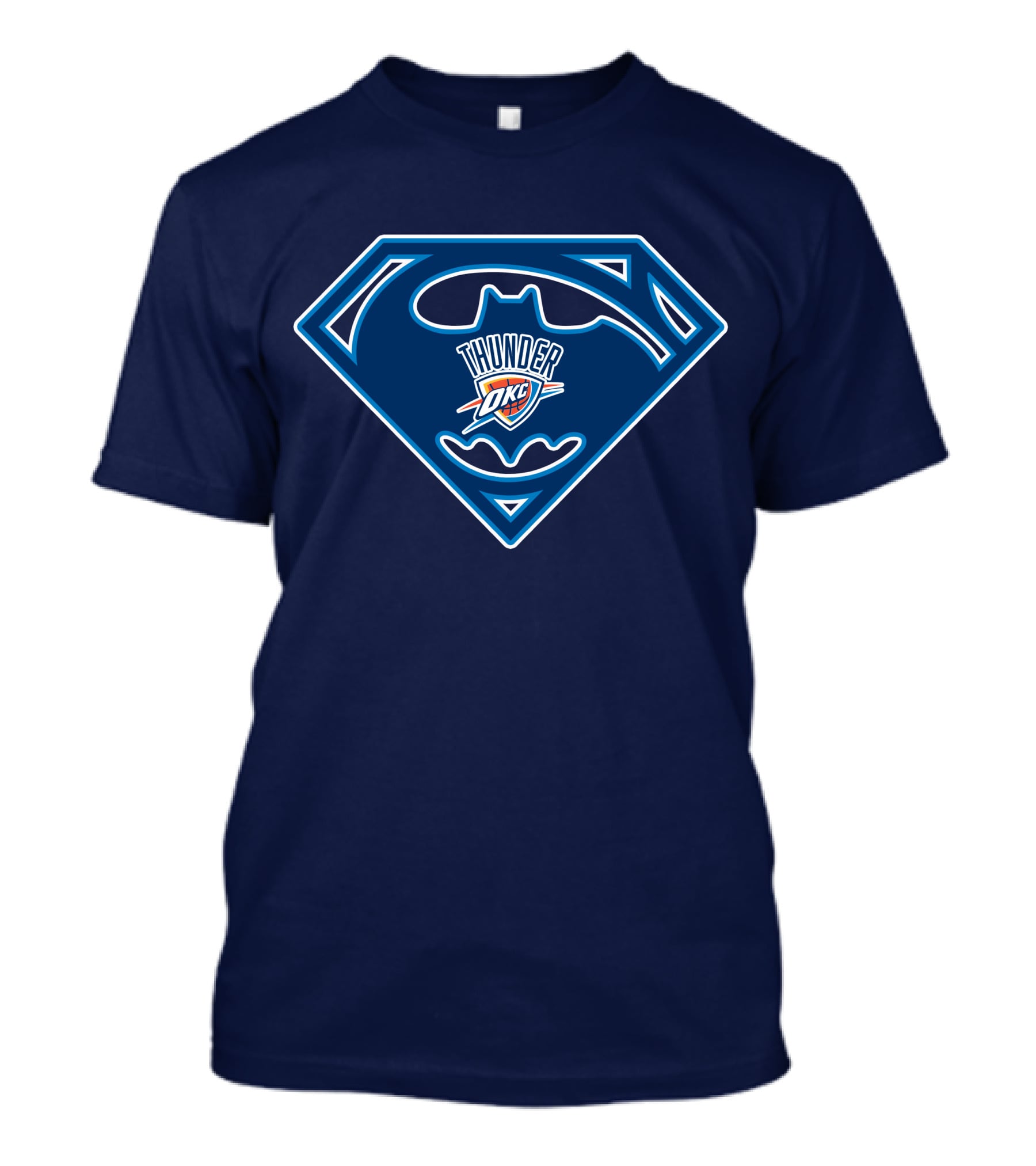 Thunder Okc Batman Superman Logo Mashup T-Shirt