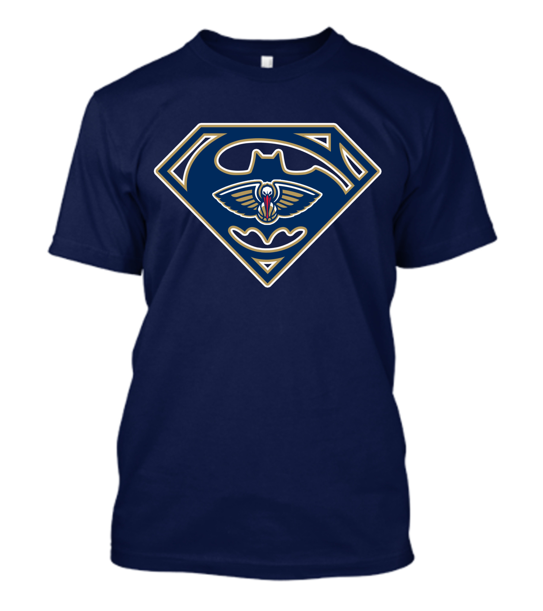 New Orleans Pelicans Batman Superman Emblem Mashup 172 T-Shirt