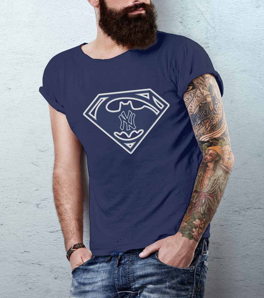 New York Yankees Batman Superman T-Shirt