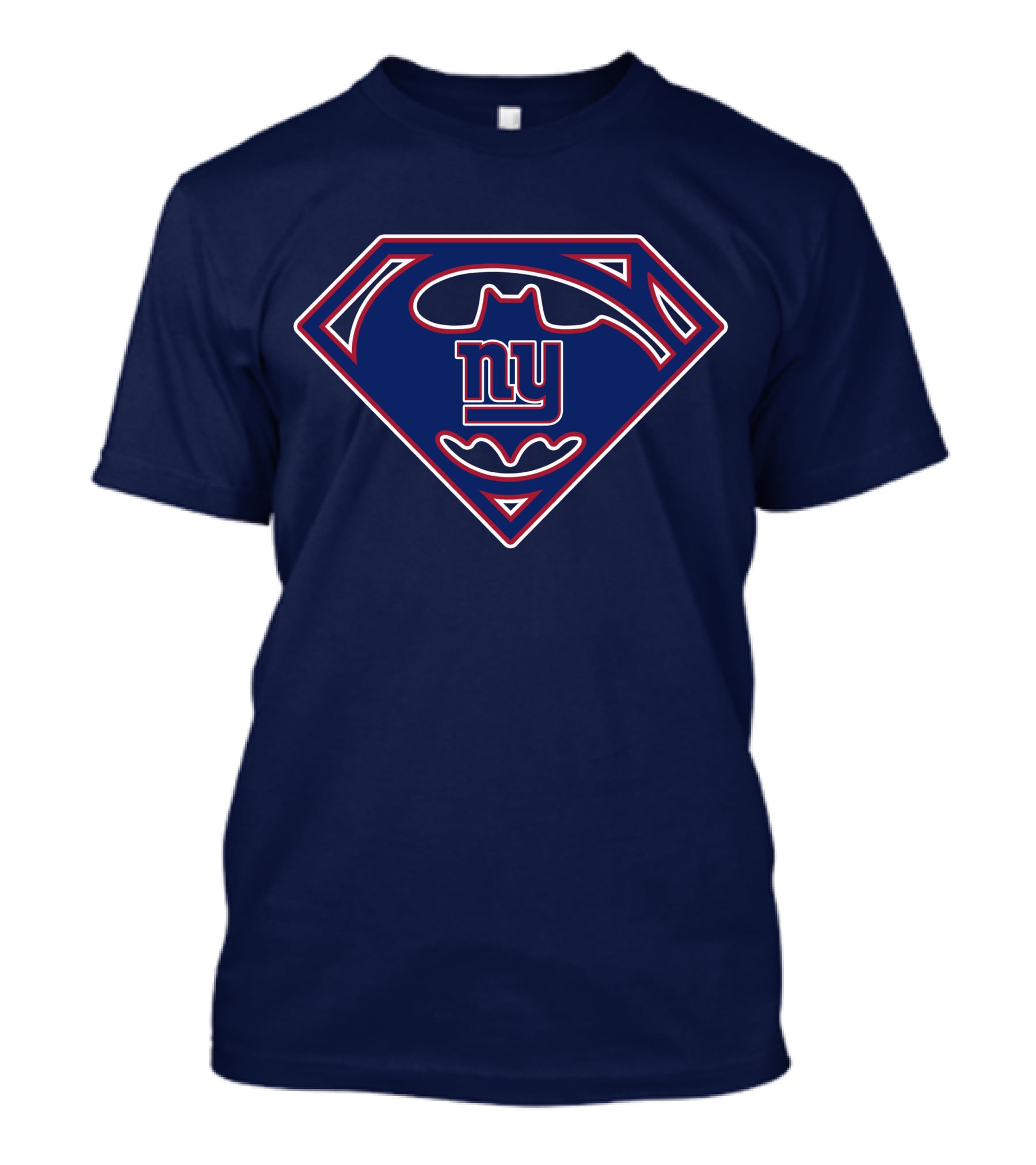 Superman Logo Batman Bat Symbol New York Giants Combination T-Shirt