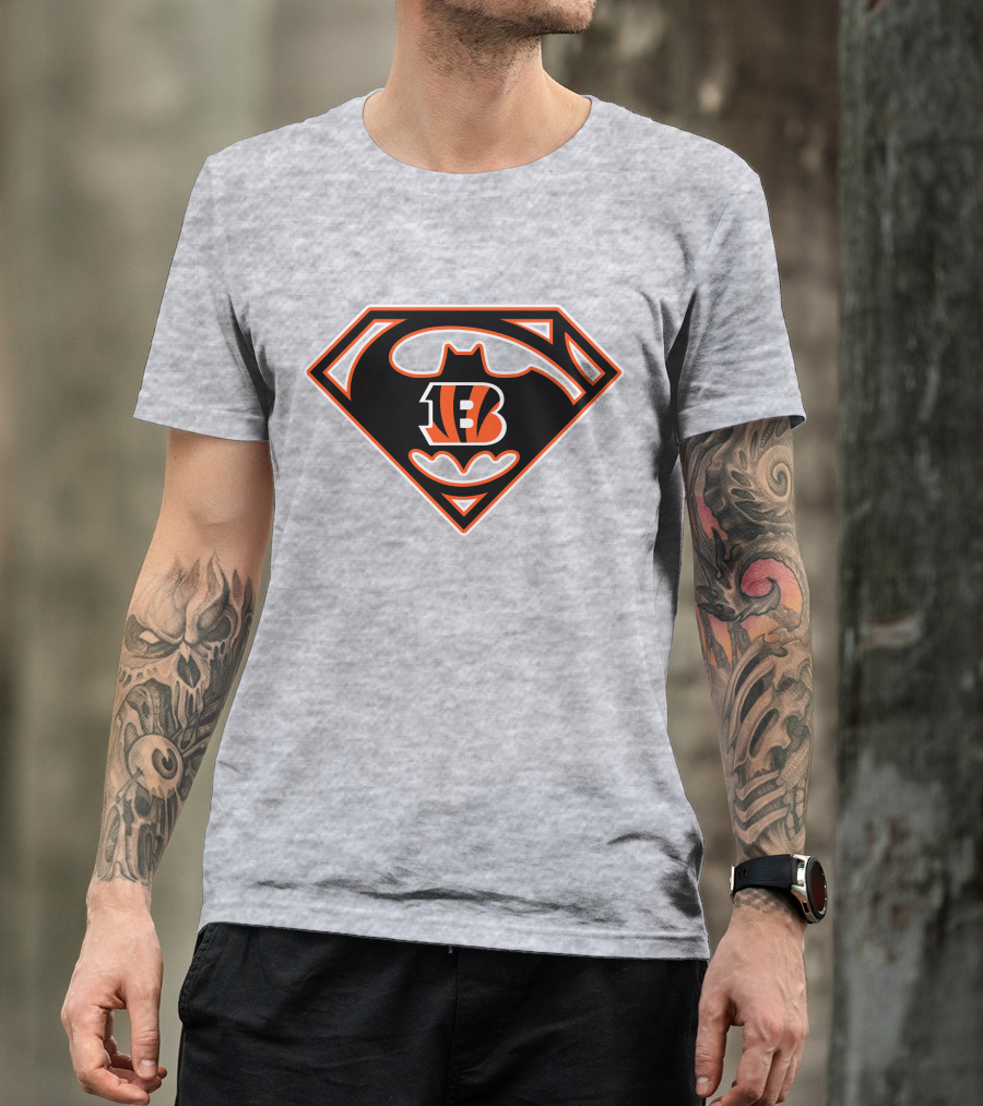 Cincinnati Bengals Batman Superman T-Shirt