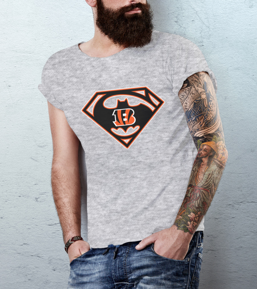 Cincinnati Bengals Batman Superman T-Shirt