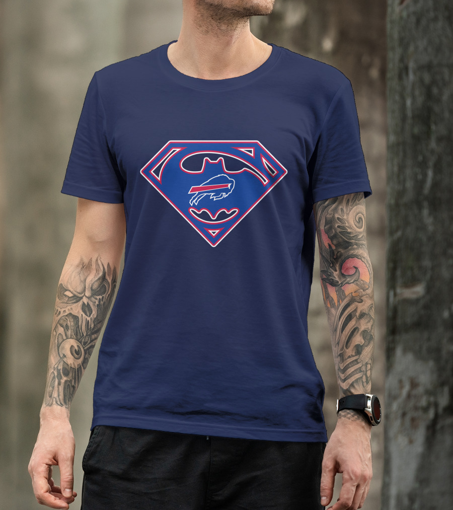 Buffalo Bills Superman Batman Logo Icon T-Shirt