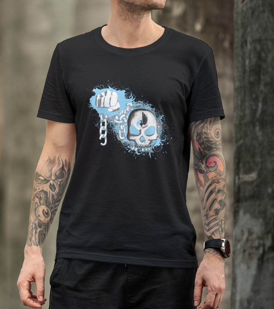 Fist Breaking Chains With Skull And Minnesota United Fc T-Shirt
