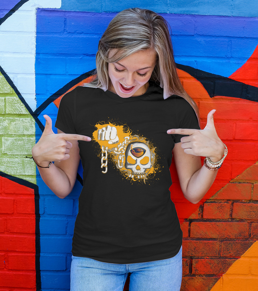 Atlanta Thrashers Skull And Chains Iconic Nhl Symbol With Hockey T-Shirt