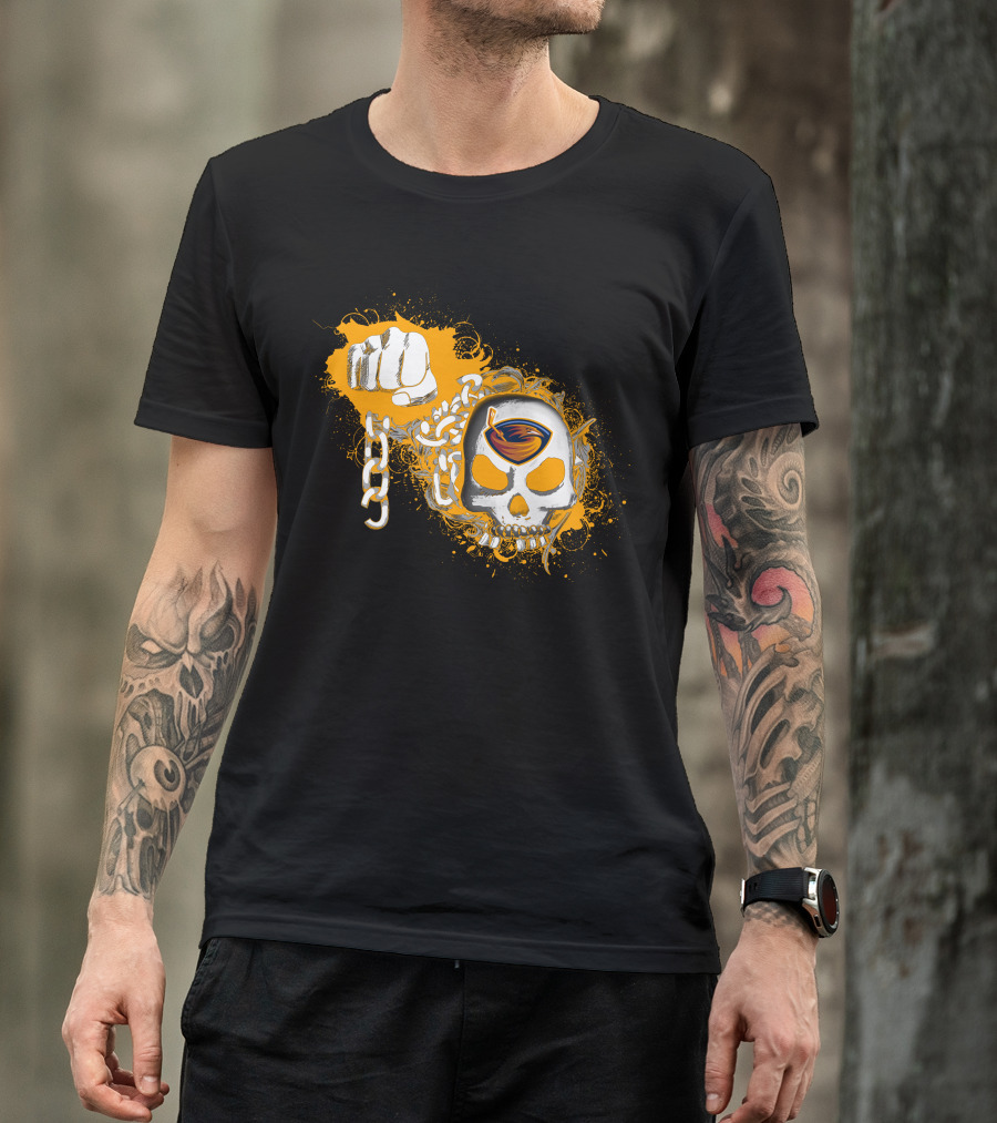 Atlanta Thrashers Skull And Chains Iconic Nhl Symbol With Hockey T-Shirt