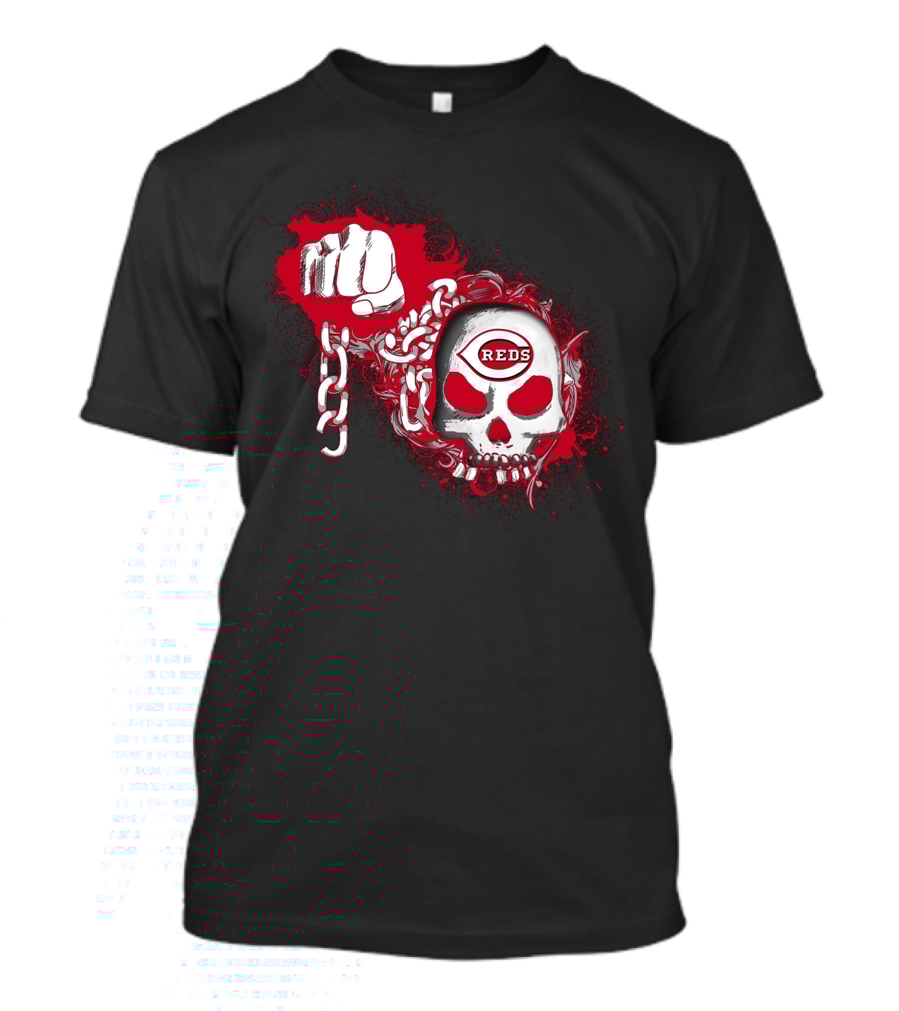 Cincinnati Reds Skull And Chain T-Shirt