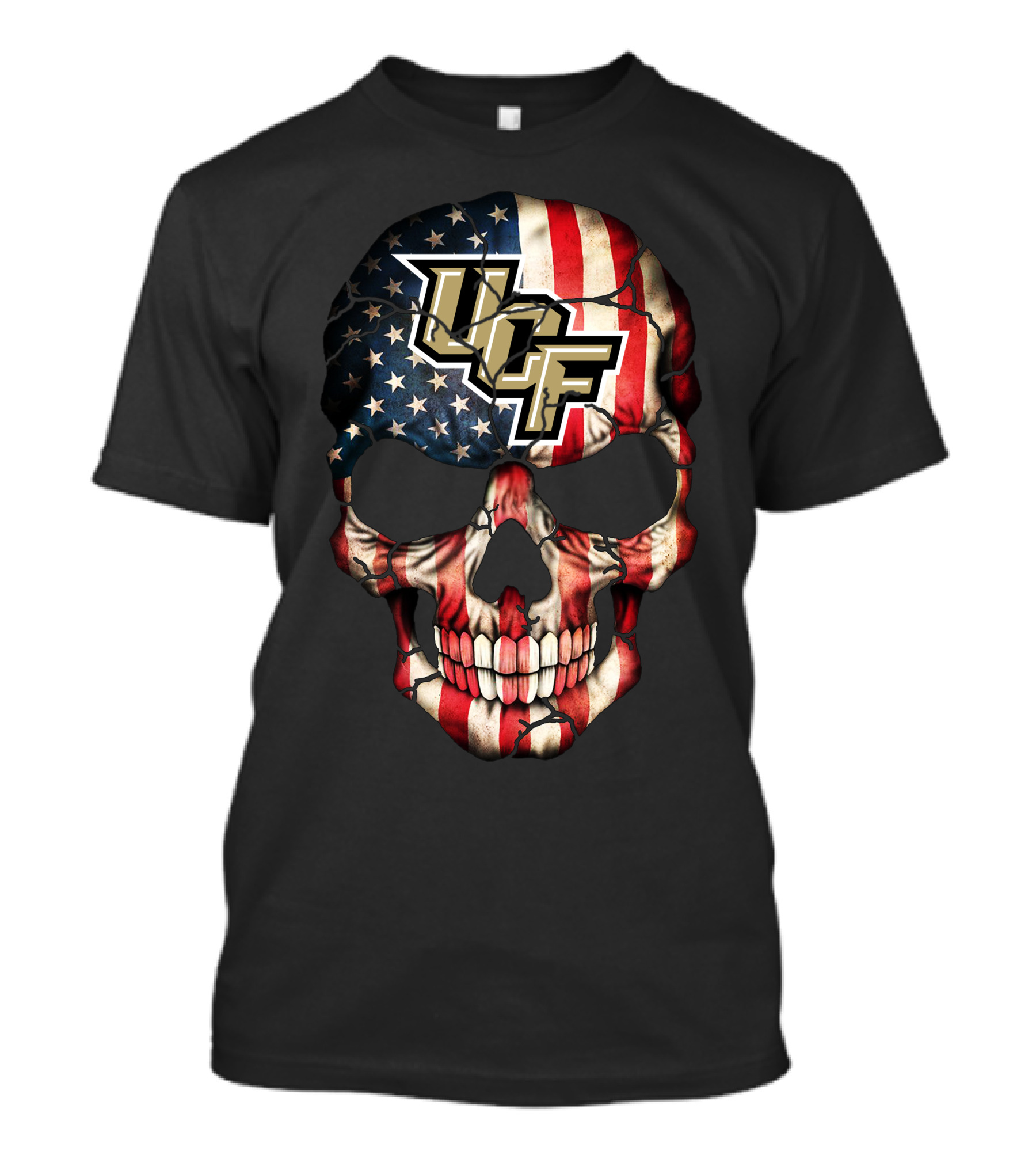 Ucf Knights American Flag Skull T-Shirt