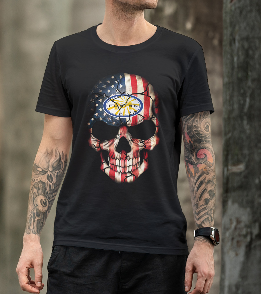 Miami Fusion F.c. Skull American Flag T-Shirt