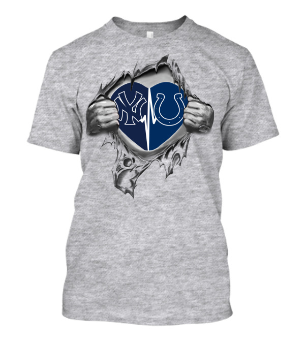 Yankees Colts Heartbeat Passion T-Shirt