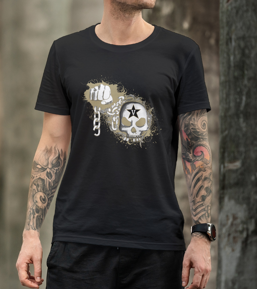 Vanderbilt Commodores Skull And Fist With Star T-Shirt