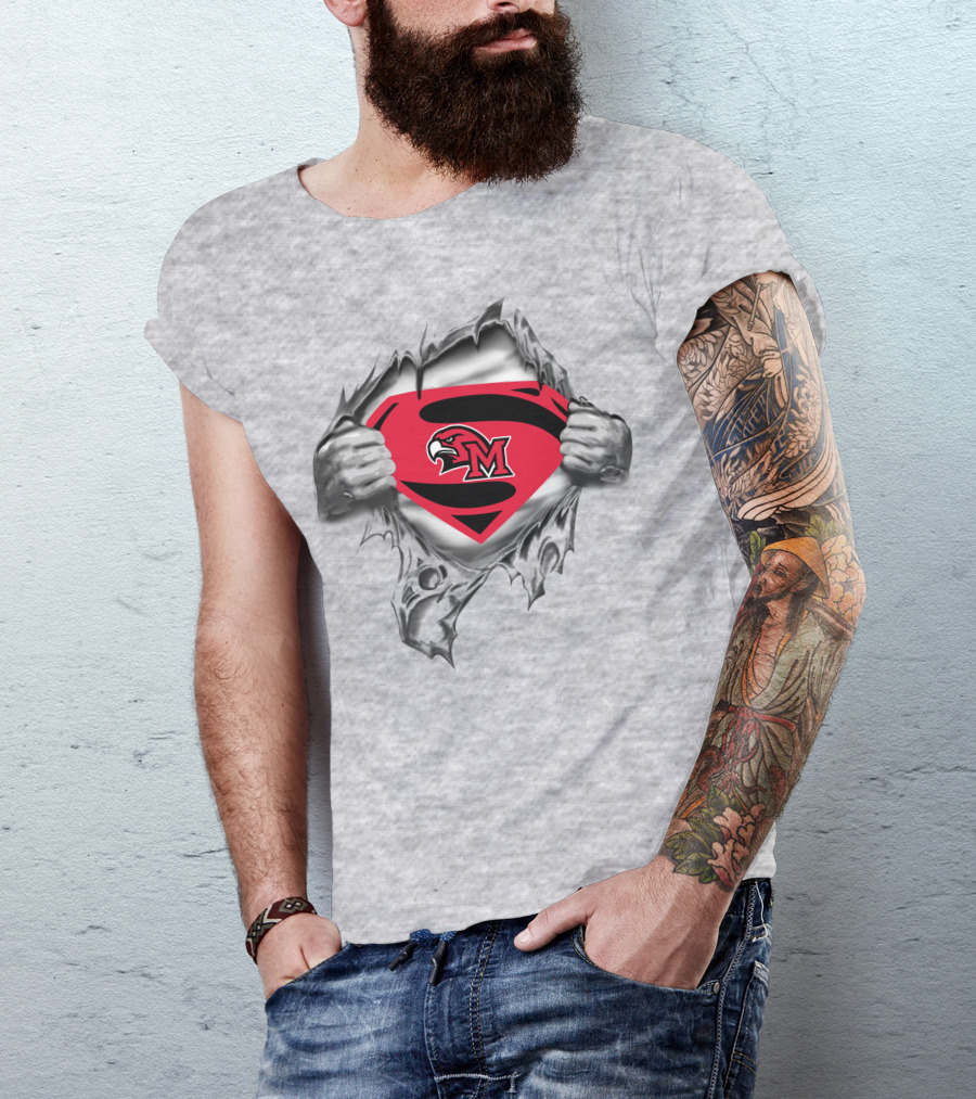 Miami (Oh) Redhawks Superman Logo Inside Torn Chest T-Shirt