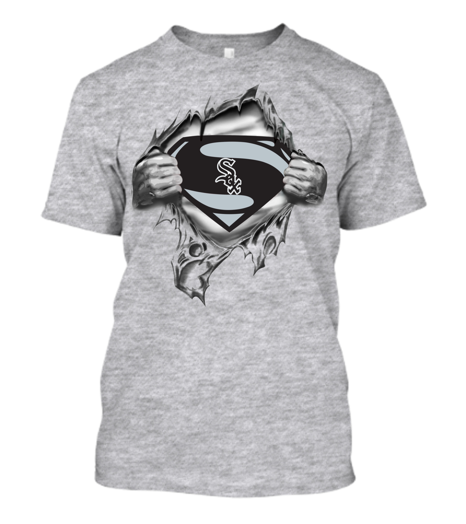 Chicago White Sox Superman Logo Ripped T-Shirt