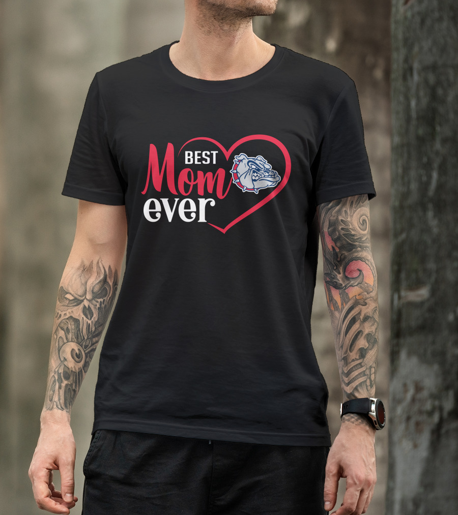 Gonzaga Bulldogs Best Mom Ever Heart T-Shirt