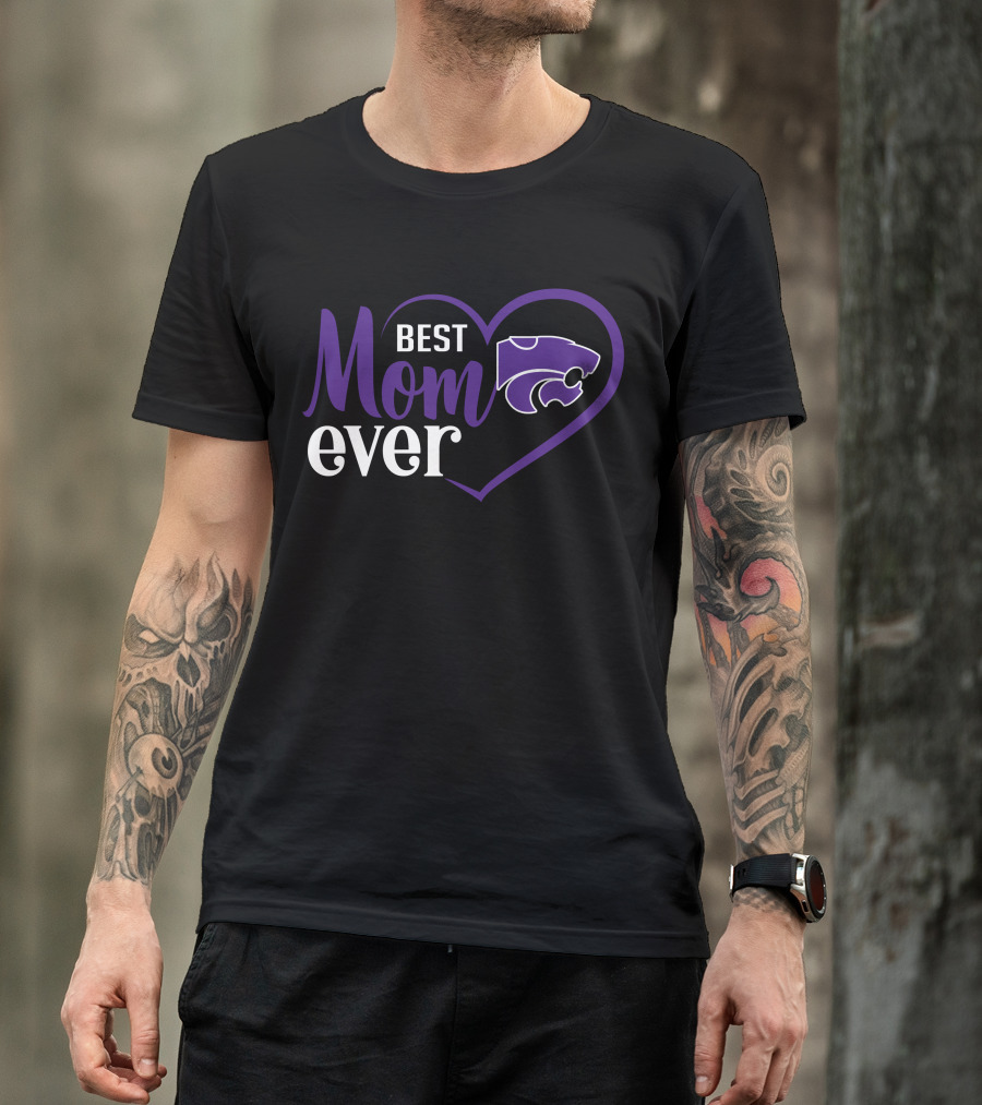 Best Mom Ever Kansas State Wildcats Heart T-Shirt