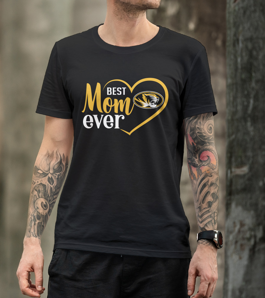 Best Mom Ever Missouri Tigers Heart T-Shirt