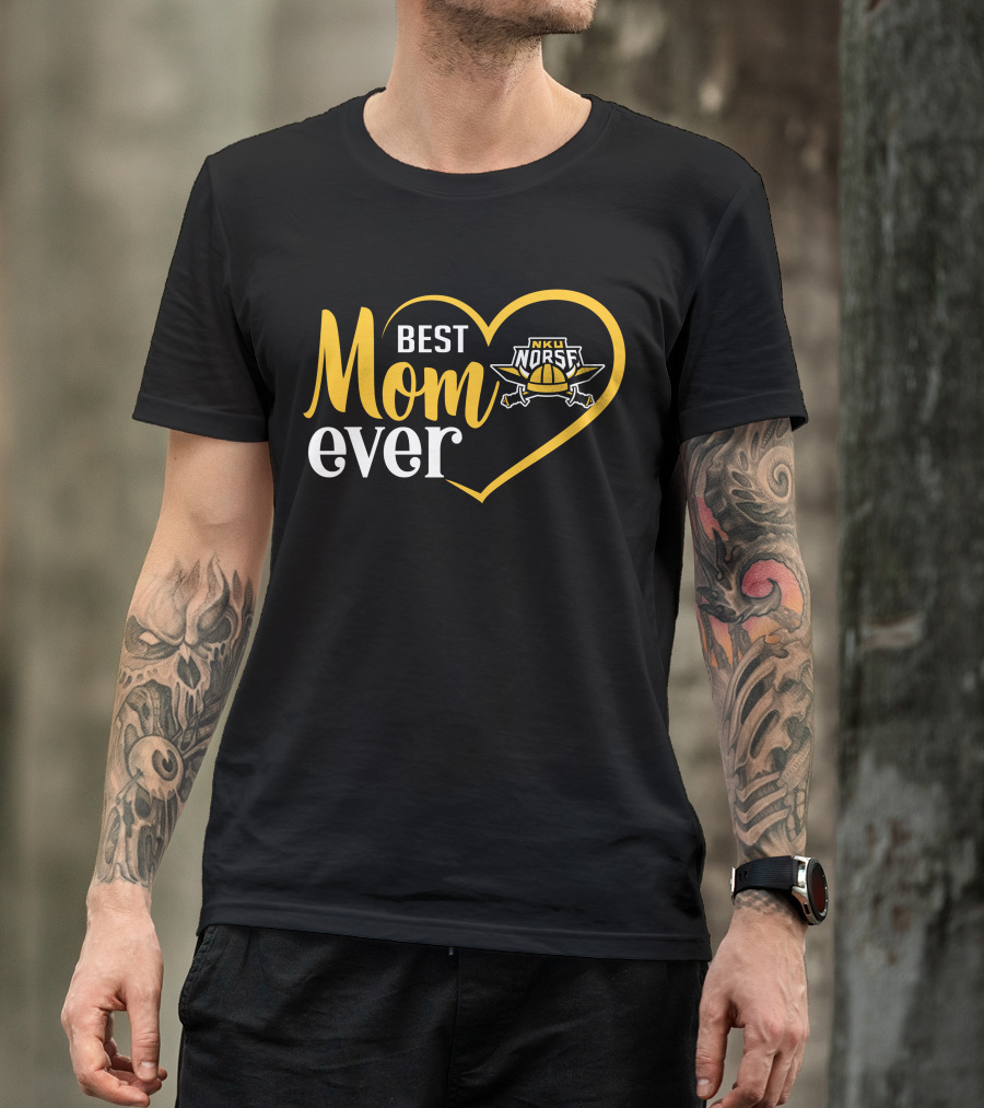 Northern Kentucky Norse Best Mom Ever Heart T-Shirt