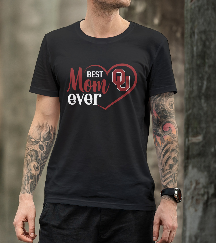 Best Mom Ever Oklahoma Sooners Heart Ou T-Shirt