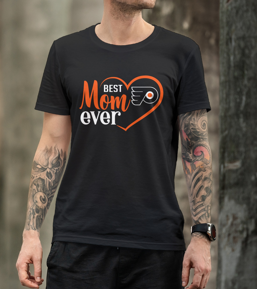 Philadelphia Flyers Best Mom Ever Heart T-Shirt