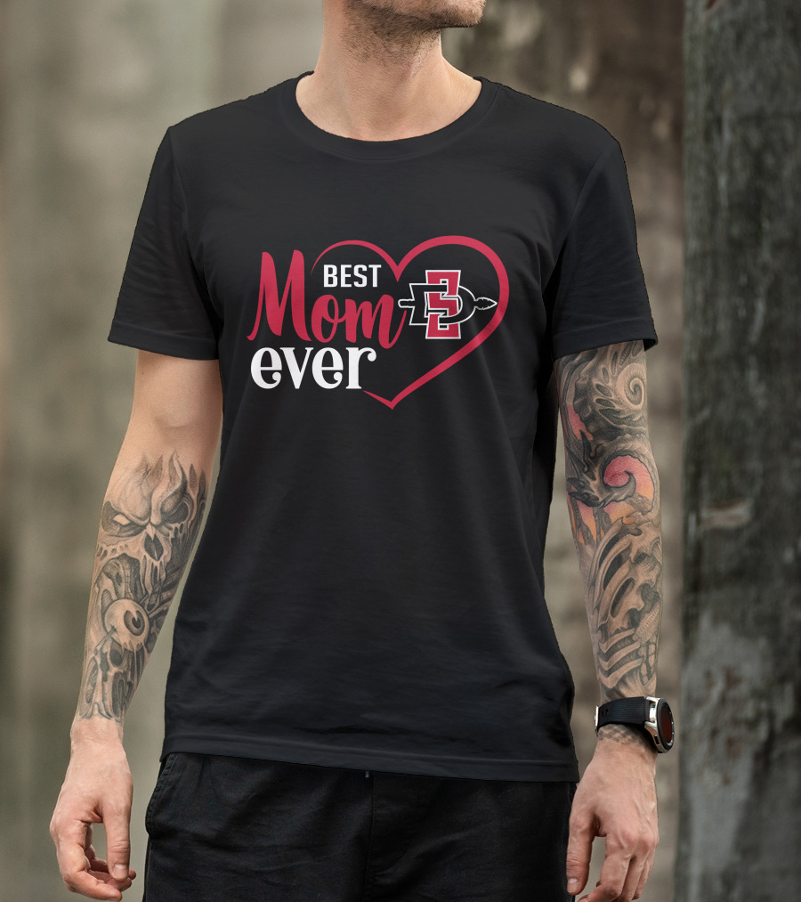 San Diego State Aztecs Best Mom Ever Heart T-Shirt