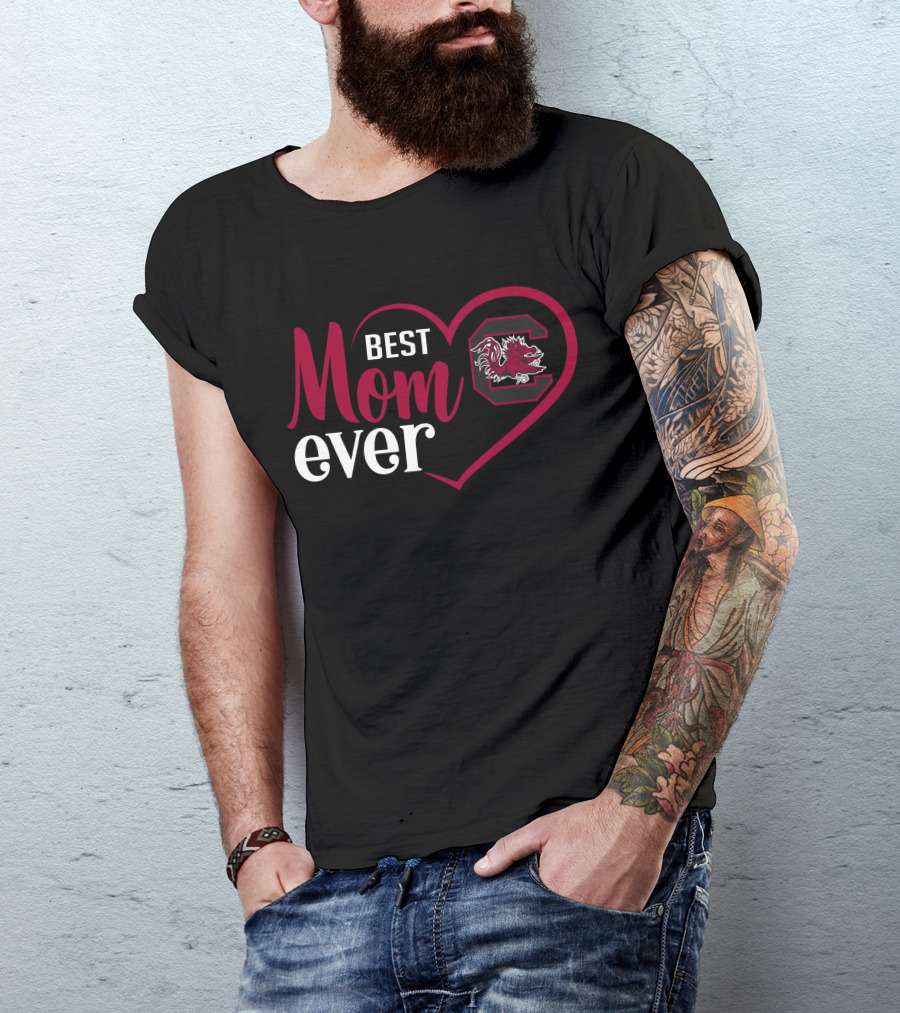 Best Mom Ever South Carolina Gamecocks Heart T-Shirt