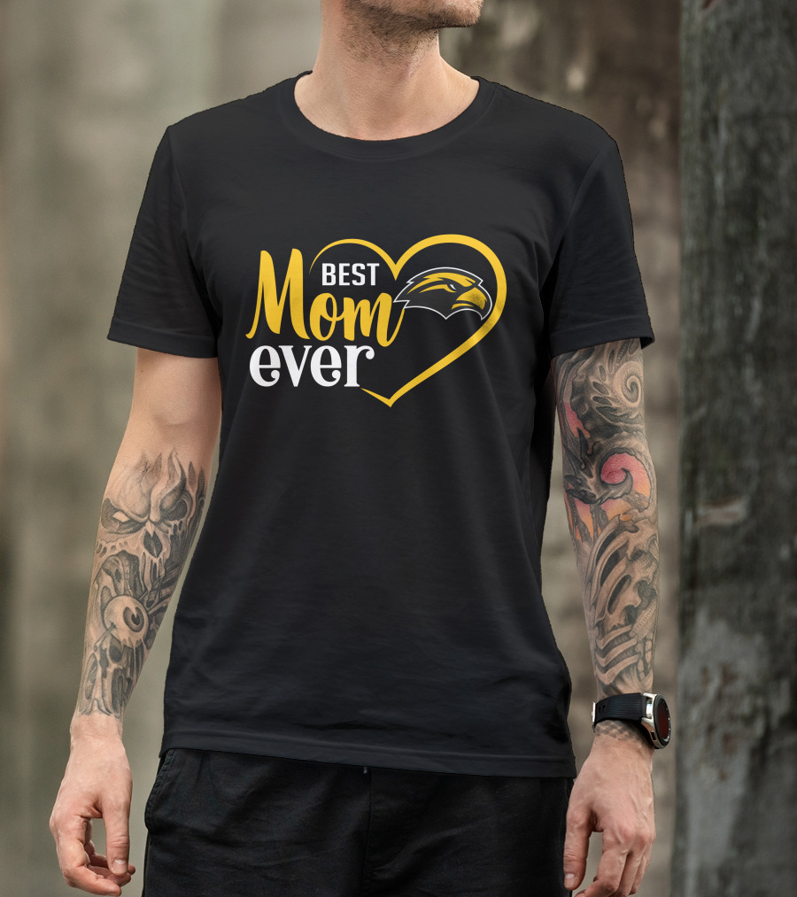 Southern Mississippi Golden Eagles Best Mom Ever Heart T-Shirt