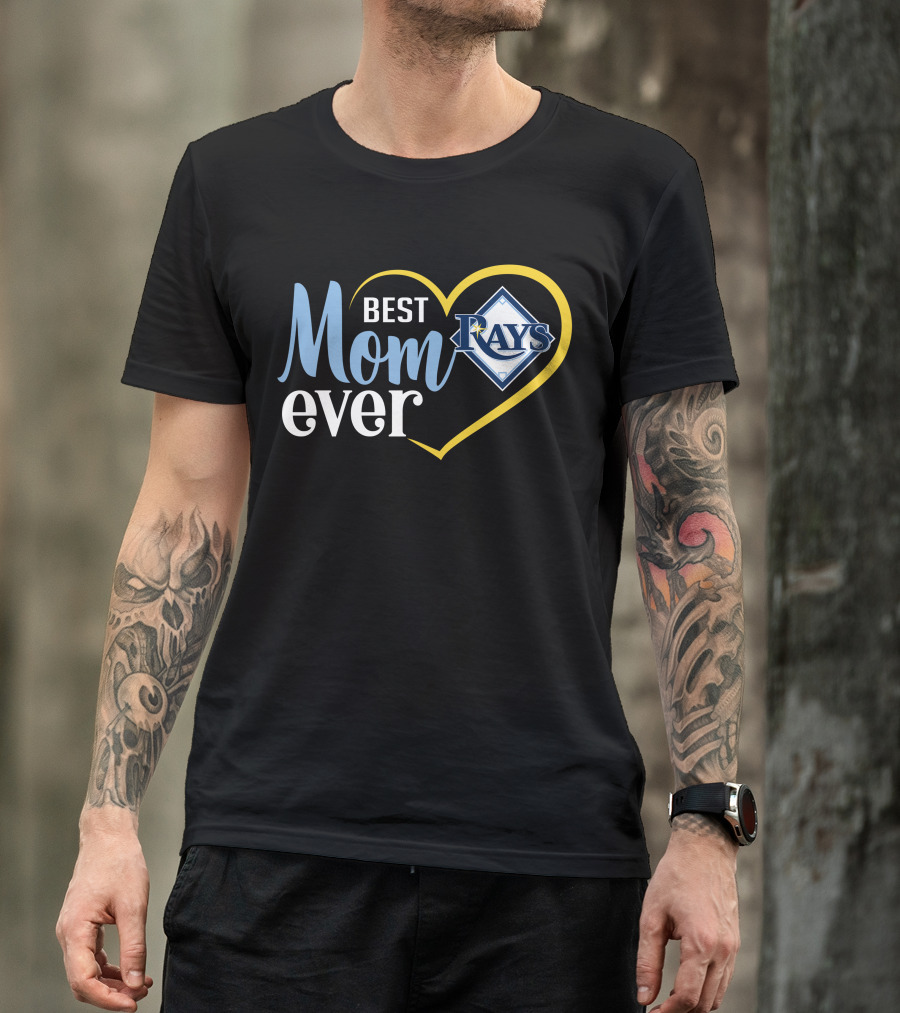 Tampa Bay Rays Best Mom Ever Heart T-Shirt