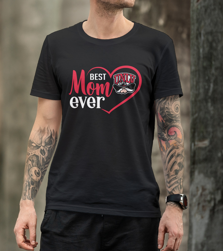 Unlv Rebels Best Mom Ever Heart T-Shirt