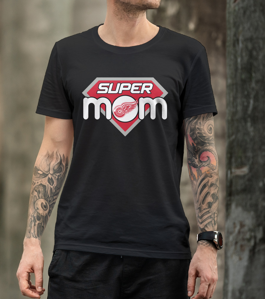 Detroit Red Wings Super Mom Hero T-Shirt