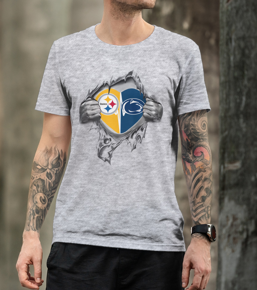 Steelers Penn State Nittany Lions Heart T-Shirt