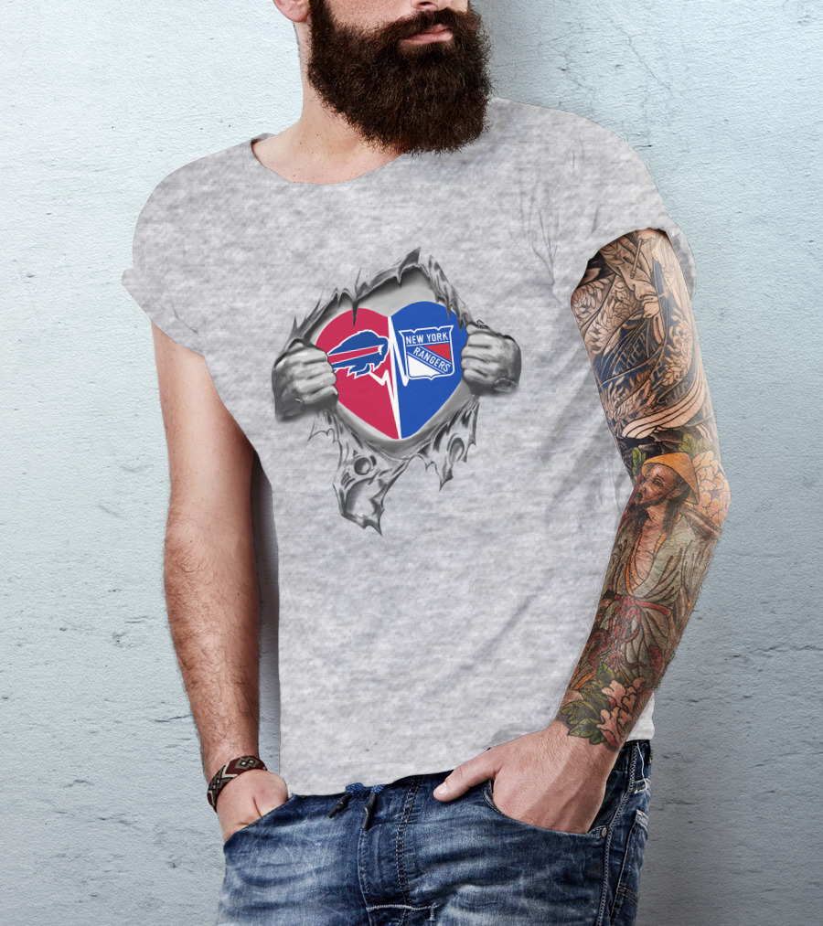 Bills New York Rangers It's In My Heart T-Shirt
