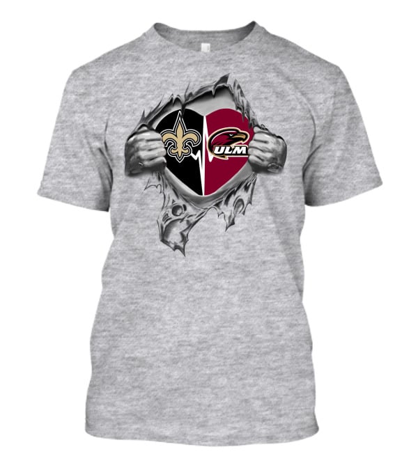 Saints Heartbeat Ul Monroe Warhawks Pride T-Shirt