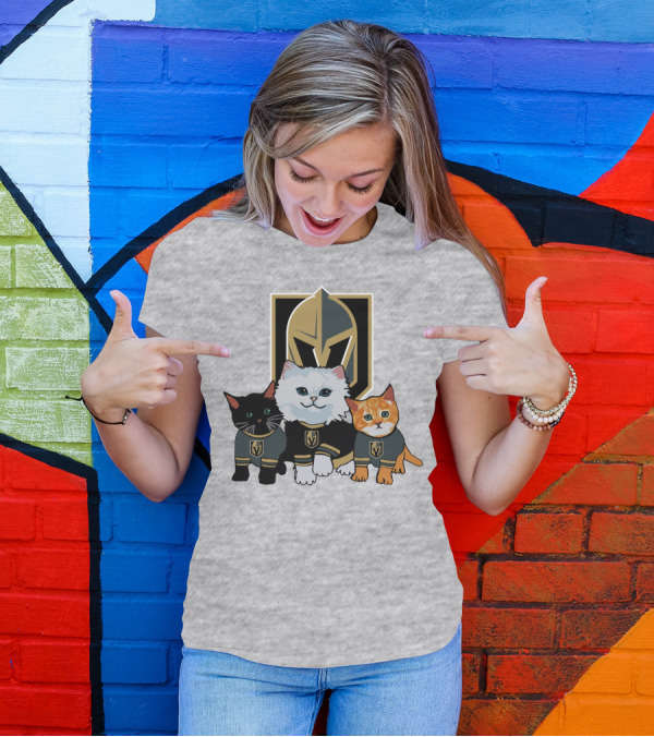 Vegas Golden Knights Cats Team T-Shirt
