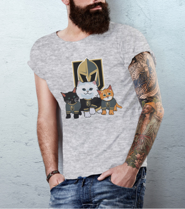 Vegas Golden Knights Cats Team T-Shirt