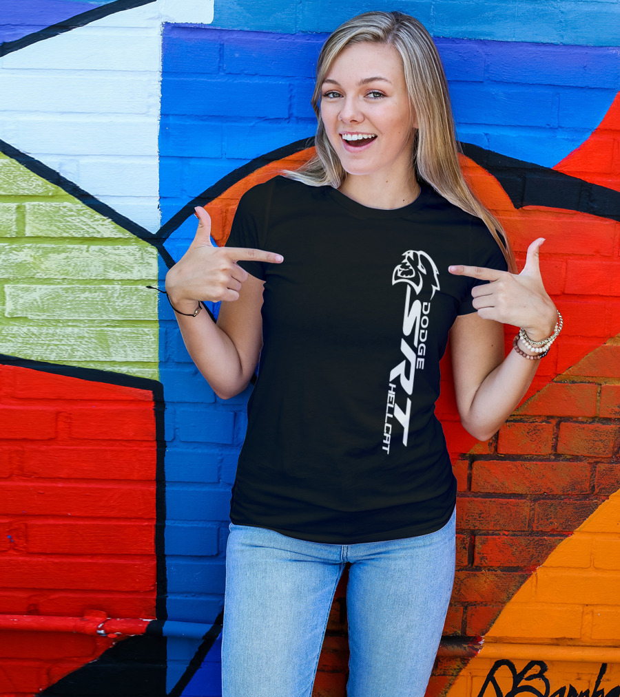Dodge SRT Hellcat Logo With Cat Head T-Shirt