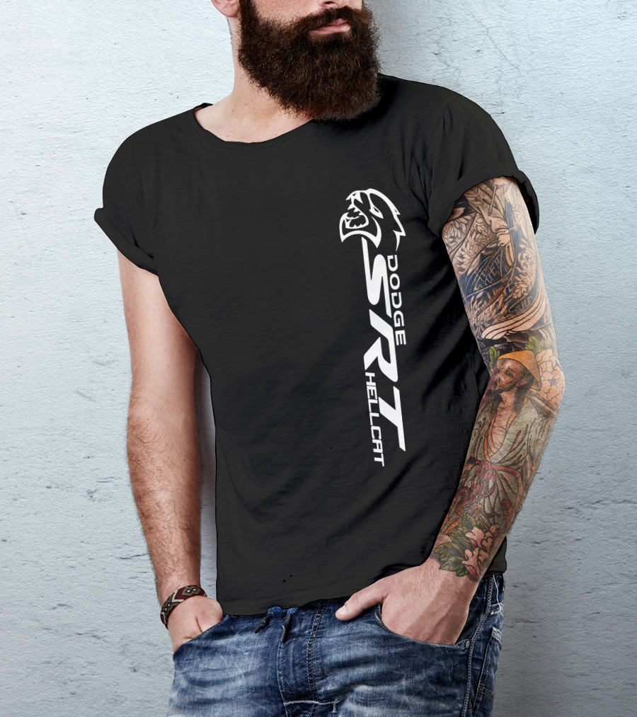 Dodge SRT Hellcat Logo With Cat Head T-Shirt