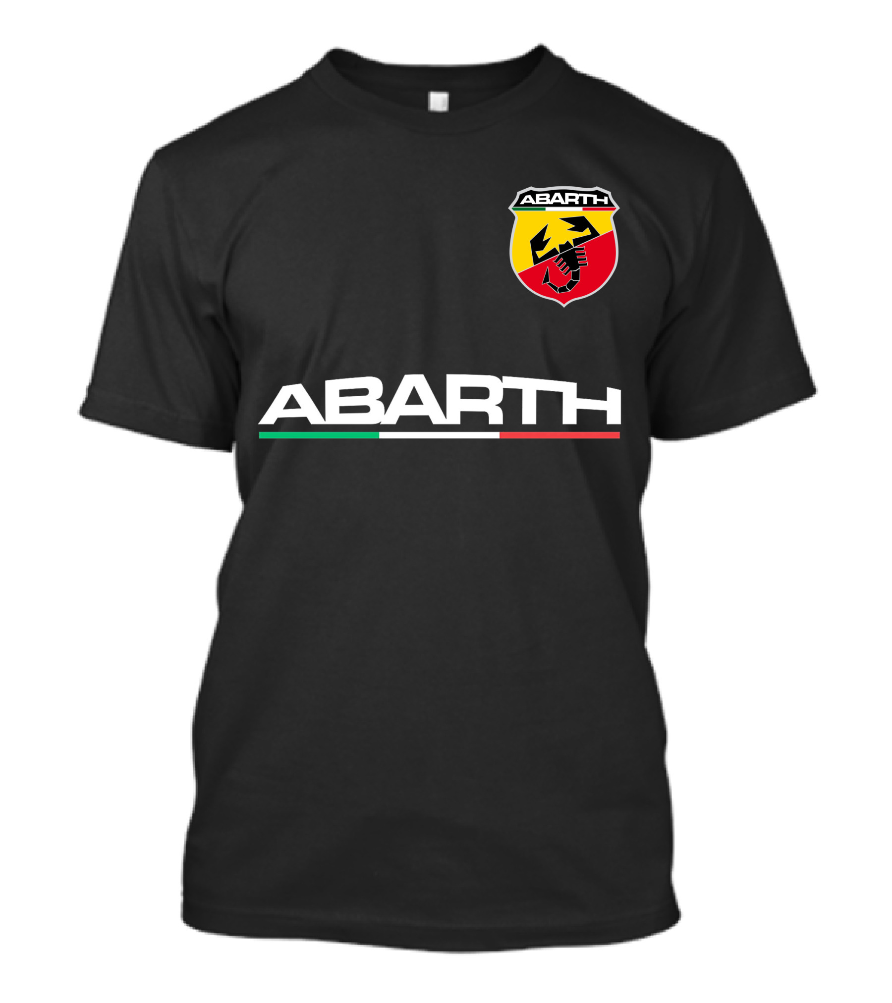Abarth Scorpion Logo With Italian Flag Trim T-Shirt