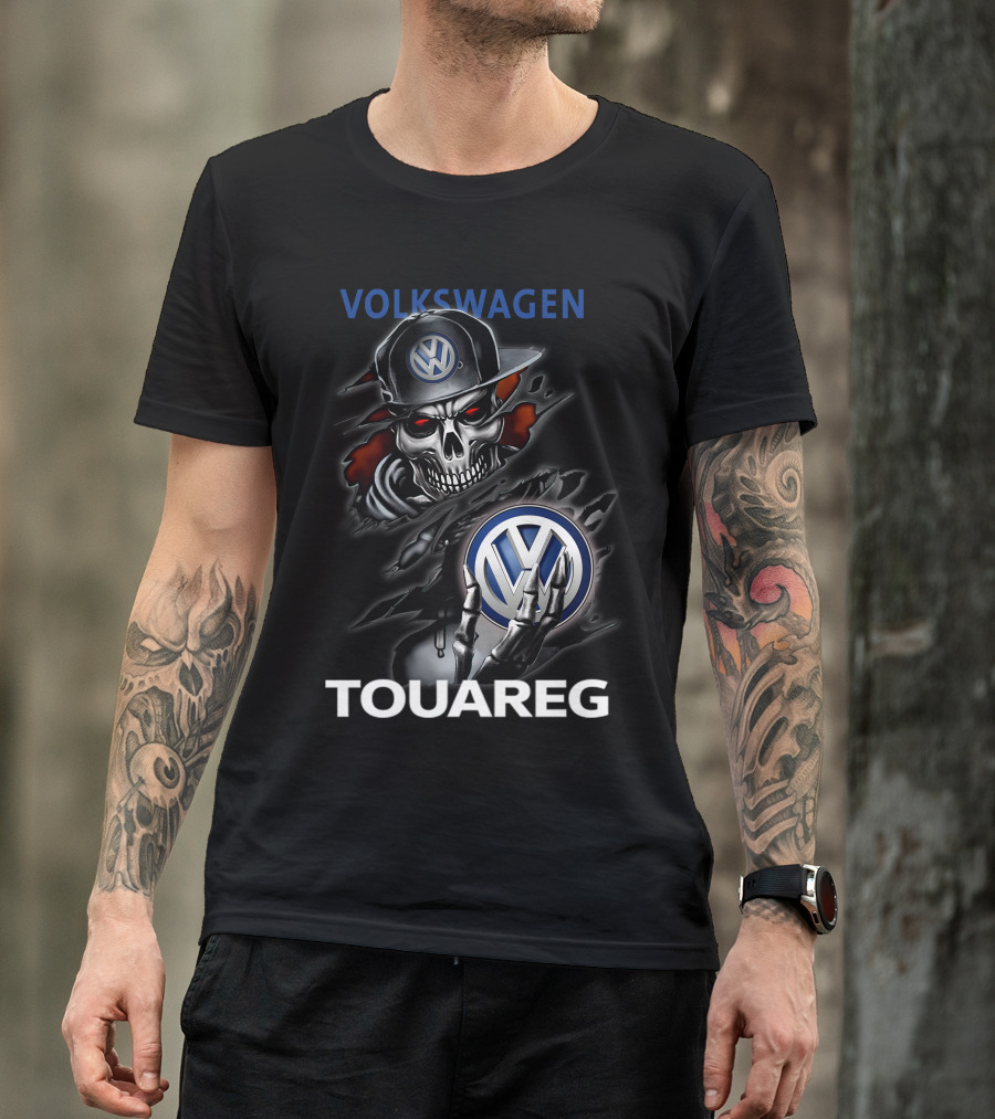 VOLKSWAGEN TOUAREG 05 Skull Logo Art Grim Reaper T-Shirt