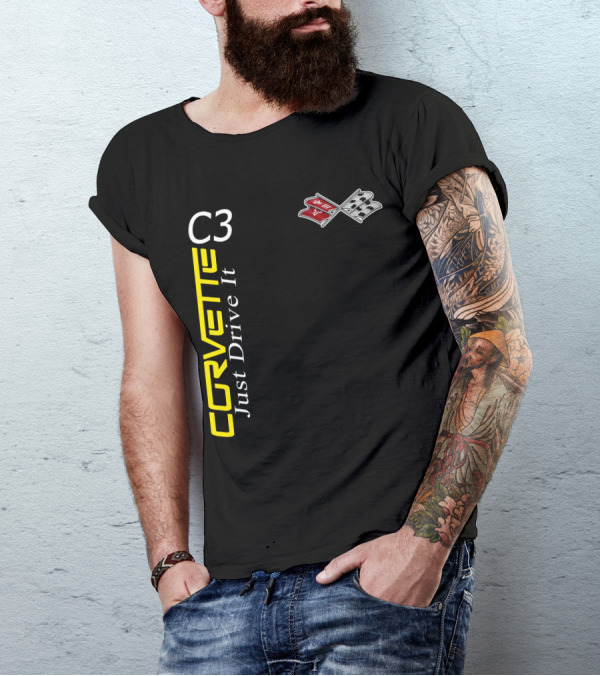 Corvette C3 Just Drive It Flag T-Shirt