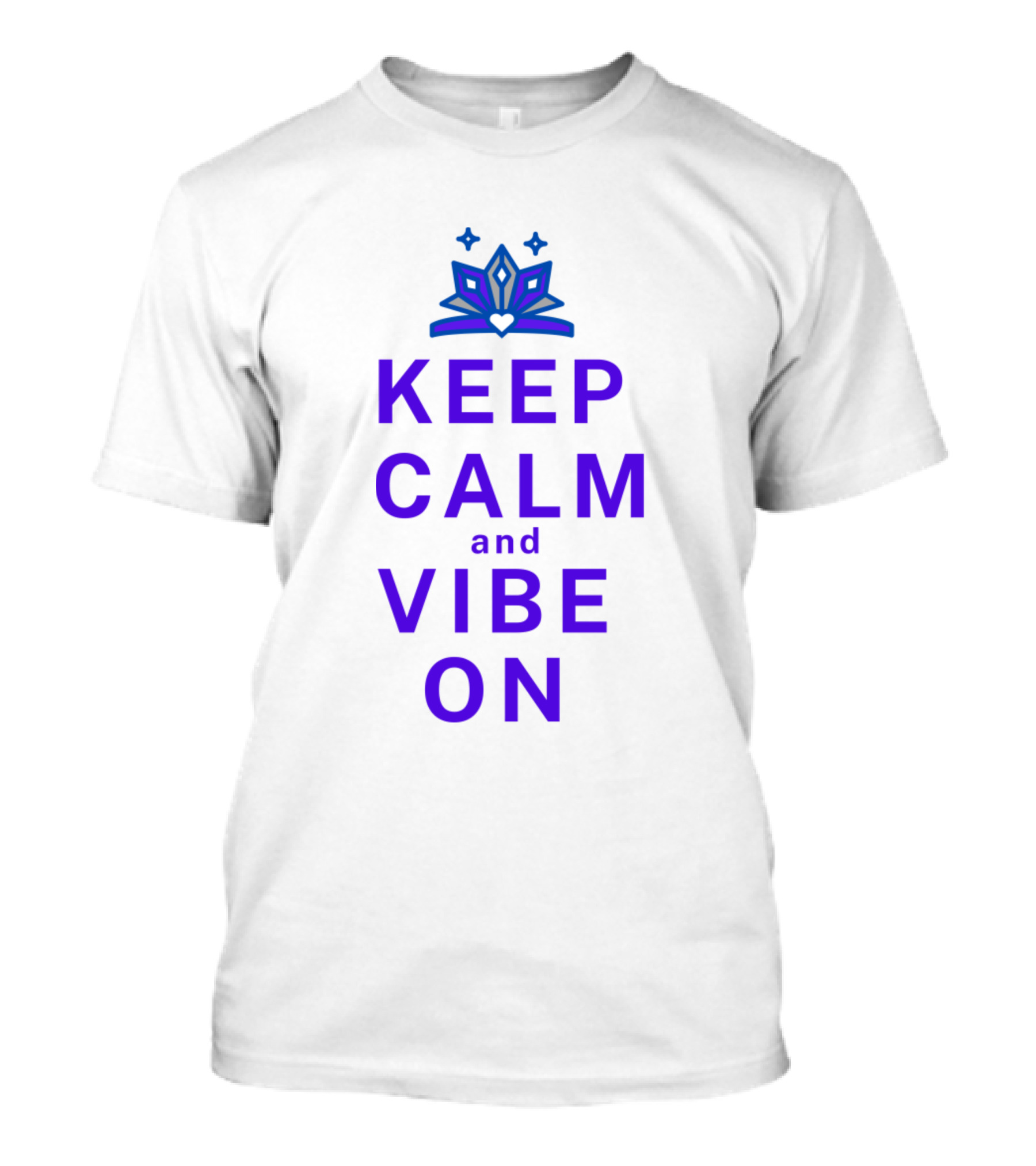 Keep Calm And Vibe On Purple Lotus T-Shirt