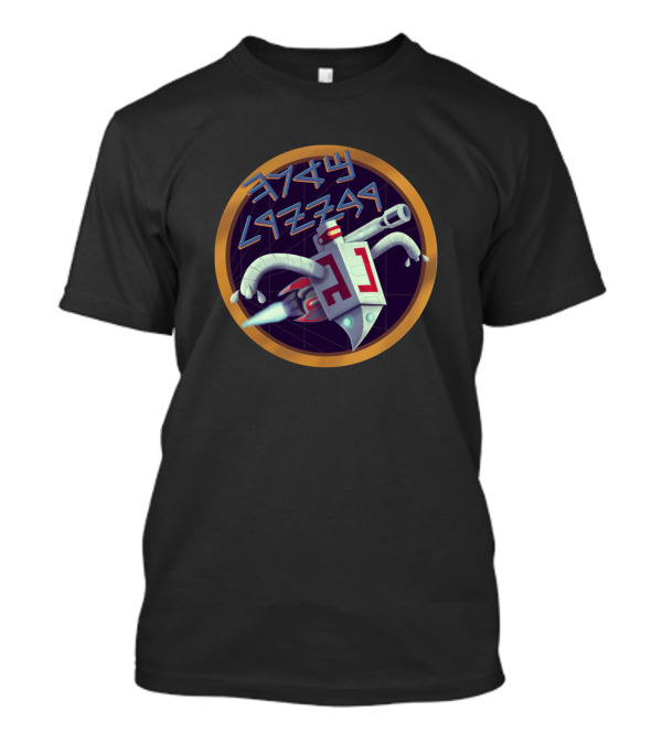 Mecha Dreidel Hebrew Text Fusion Maverick T-Shirt
