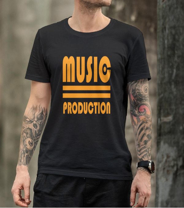 Music Production Retro Style Bold Typography T-Shirt