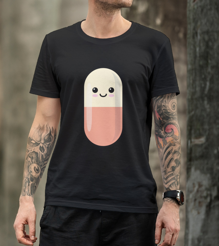 Happy Pill Cute Smiling Capsule T-Shirt