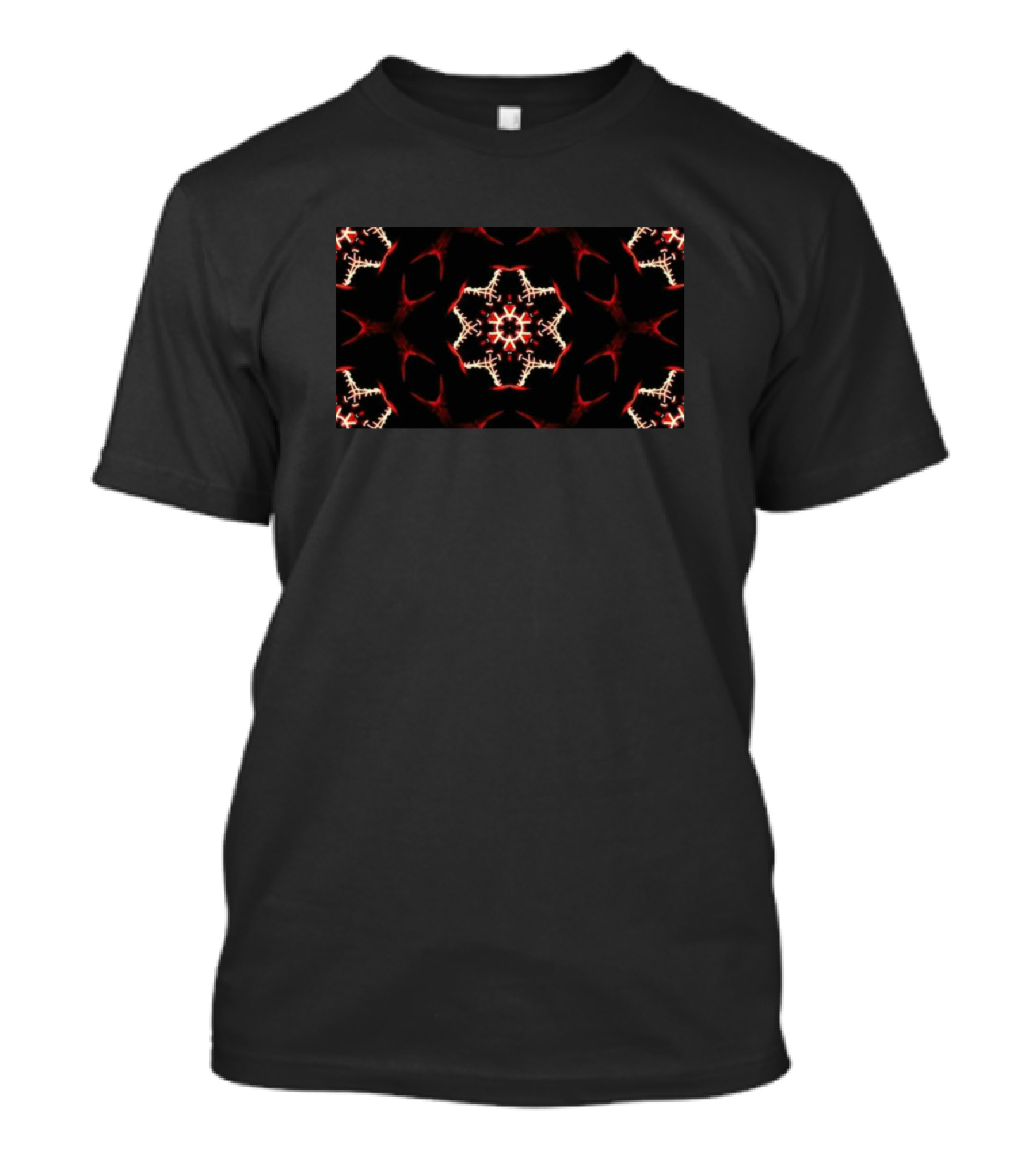 Mosaic Kaleidoscope Red Black Wonderful Masks T-Shirt