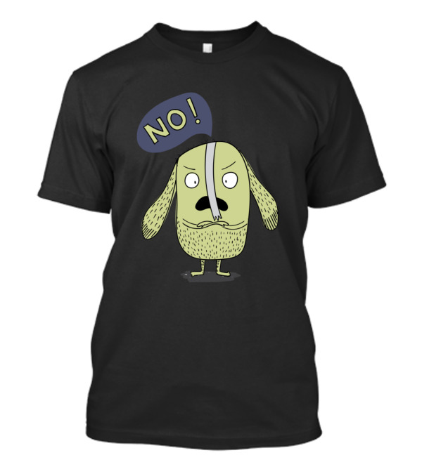 Grumpy Cartoon Character With No Expression T-Shirt