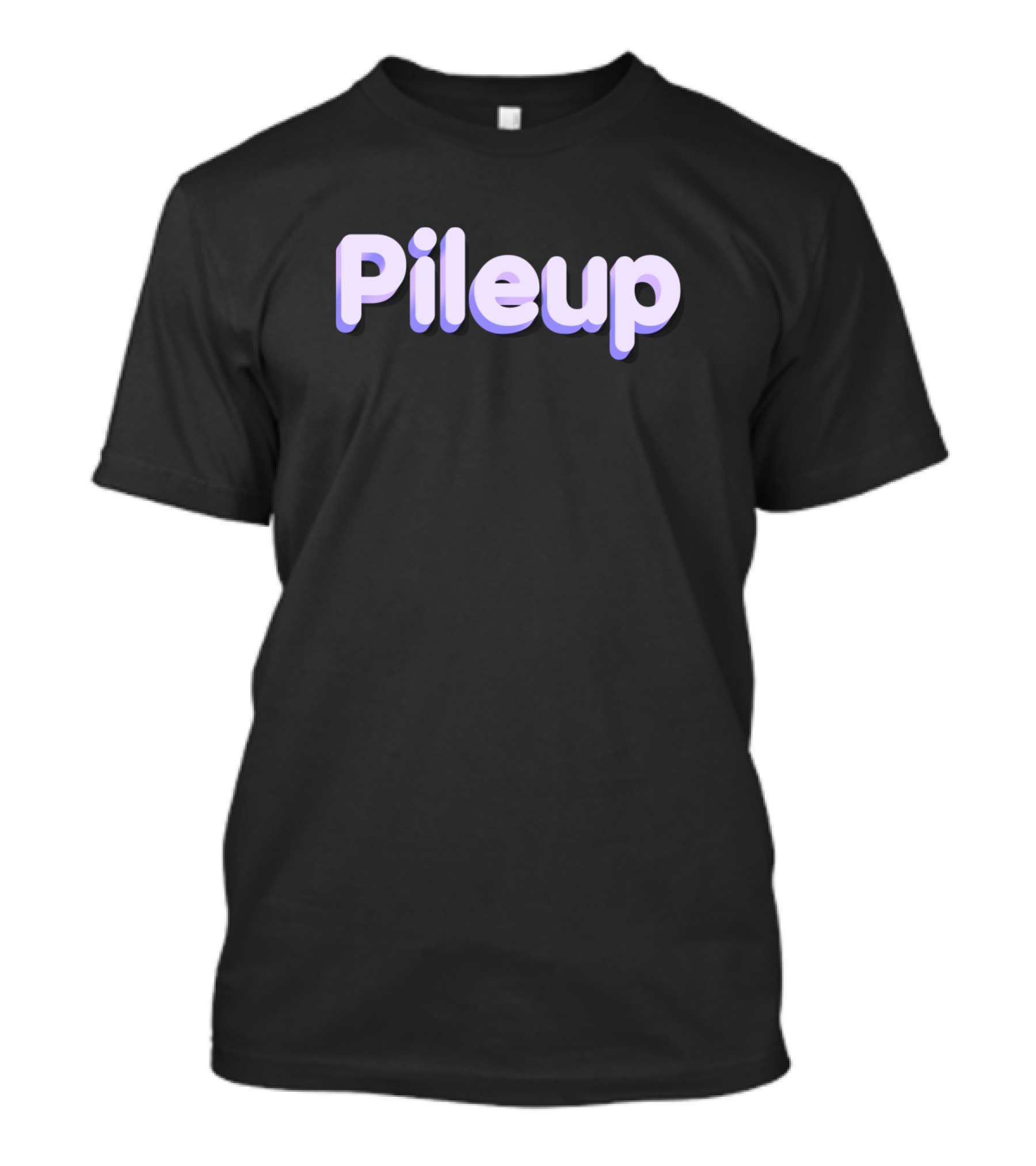Pileup Playful Stacked Text T-Shirt